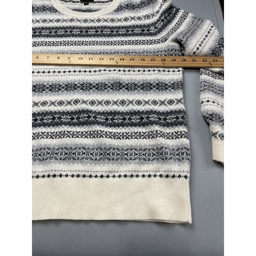 Talbots Womens Sweater Medium Fair Isle‎ Nordic Ski Cabincore Winter Wool Blend - Picture 11 of 11
